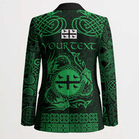 Personalized Flintshire Sir y Fflint Blazer Green Four Choughs Celtic-inspired - Wonder Print Shop