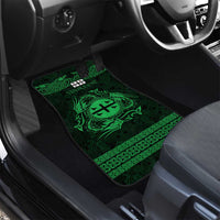 Personalized Flintshire Sir y Fflint Car Mats Green Four Choughs Celtic-inspired - Wonder Print Shop