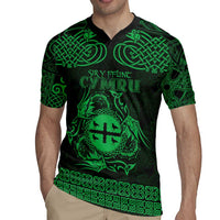 Personalized Flintshire Sir y Fflint Rugby Jersey Green Four Choughs Celtic-inspired - Wonder Print Shop
