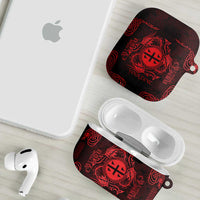 Personalized Flintshire Sir y Fflint AirPods Case Red Four Choughs Celtic-inspired - Wonder Print Shop