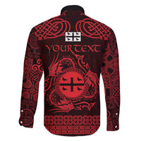 Personalized Flintshire Sir y Fflint Family Matching Puletasi and Hawaiian Shirt Red Four Choughs Celtic-inspired - Wonder Print Shop