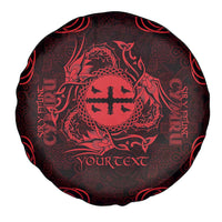 Personalized Flintshire Sir y Fflint Spare Tire Cover Red Four Choughs Celtic-inspired - Wonder Print Shop