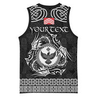 Personalized Glamorgan Morgannwg Basketball Jersey Black Raven Celtic-inspired - Wonder Print Shop