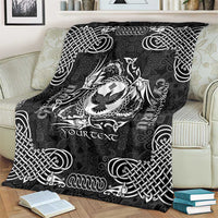 Personalized Glamorgan Morgannwg Blanket Black Raven Celtic-inspired - Wonder Print Shop