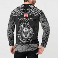 Personalized Glamorgan Morgannwg Button Sweatshirt Black Raven Celtic-inspired - Wonder Print Shop