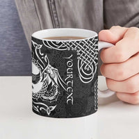 Personalized Glamorgan Morgannwg Ceramic Mug Black Raven Celtic-inspired - Wonder Print Shop