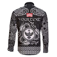Personalized Glamorgan Morgannwg Family Matching Puletasi and Hawaiian Shirt Black Raven Celtic-inspired - Wonder Print Shop
