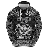 Personalized Glamorgan Morgannwg Hoodie Black Raven Celtic-inspired - Wonder Print Shop