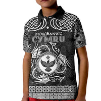 Personalized Glamorgan Morgannwg Kid Polo Shirt Black Raven Celtic-inspired - Wonder Print Shop
