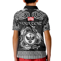Personalized Glamorgan Morgannwg Kid Polo Shirt Black Raven Celtic-inspired - Wonder Print Shop