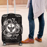 Personalized Glamorgan Morgannwg Luggage Cover Black Raven Celtic-inspired - Wonder Print Shop
