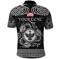 Personalized Glamorgan Morgannwg Polo Shirt Black Raven Celtic-inspired - Wonder Print Shop