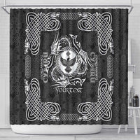 Personalized Glamorgan Morgannwg Shower Curtain Black Raven Celtic-inspired - Wonder Print Shop