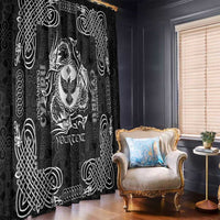 Personalized Glamorgan Morgannwg Window Curtain Black Raven Celtic-inspired - Wonder Print Shop