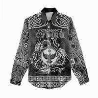 Personalized Glamorgan Morgannwg Women Casual Shirt Black Raven Celtic-inspired - Wonder Print Shop