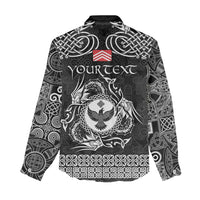 Personalized Glamorgan Morgannwg Women Casual Shirt Black Raven Celtic-inspired - Wonder Print Shop
