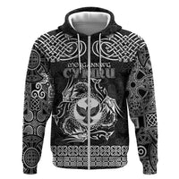 Personalized Glamorgan Morgannwg Zip Hoodie Black Raven Celtic-inspired - Wonder Print Shop