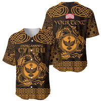 Personalized Glamorgan Morgannwg Baseball Jersey Gold Raven Celtic-inspired - Wonder Print Shop