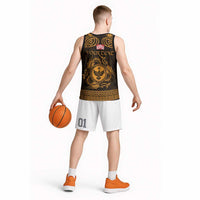 Personalized Glamorgan Morgannwg Basketball Jersey Gold Raven Celtic-inspired - Wonder Print Shop