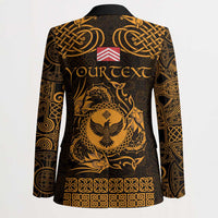 Personalized Glamorgan Morgannwg Blazer Gold Raven Celtic-inspired - Wonder Print Shop