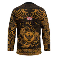 Personalized Glamorgan Morgannwg Hockey Jersey Gold Raven Celtic-inspired - Wonder Print Shop