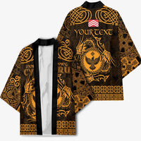 Personalized Glamorgan Morgannwg Kimono Gold Raven Celtic-inspired - Wonder Print Shop