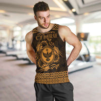 Personalized Glamorgan Morgannwg Men Tank Top Gold Raven Celtic-inspired - Wonder Print Shop