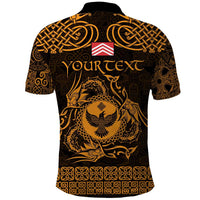Personalized Glamorgan Morgannwg Polo Shirt Gold Raven Celtic-inspired - Wonder Print Shop