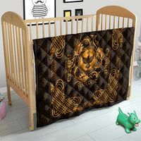 Personalized Glamorgan Morgannwg Quilt Gold Raven Celtic-inspired - Wonder Print Shop