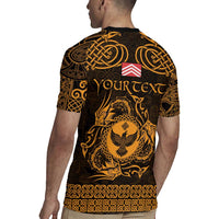 Personalized Glamorgan Morgannwg Rugby Jersey Gold Raven Celtic-inspired - Wonder Print Shop