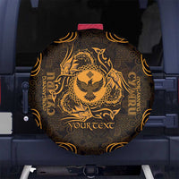 Personalized Glamorgan Morgannwg Spare Tire Cover Gold Raven Celtic-inspired - Wonder Print Shop