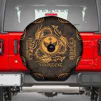 Personalized Glamorgan Morgannwg Spare Tire Cover Gold Raven Celtic-inspired - Wonder Print Shop