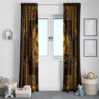 Personalized Glamorgan Morgannwg Window Curtain Gold Raven Celtic-inspired - Wonder Print Shop