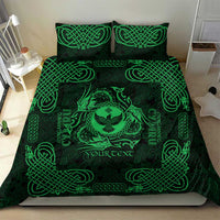 Personalized Glamorgan Morgannwg Bedding Set Green Raven Celtic-inspired - Wonder Print Shop