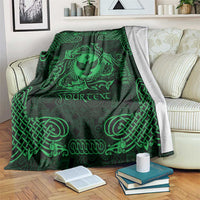 Personalized Glamorgan Morgannwg Blanket Green Raven Celtic-inspired - Wonder Print Shop