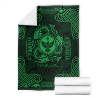 Personalized Glamorgan Morgannwg Blanket Green Raven Celtic-inspired - Wonder Print Shop