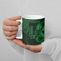 Personalized Glamorgan Morgannwg Ceramic Mug Green Raven Celtic-inspired - Wonder Print Shop