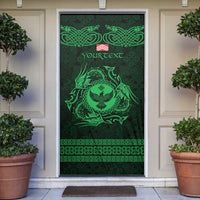 Personalized Glamorgan Morgannwg Door Cover Green Raven Celtic-inspired - Wonder Print Shop