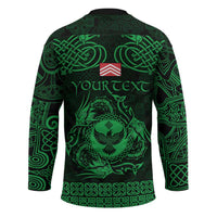 Personalized Glamorgan Morgannwg Hockey Jersey Green Raven Celtic-inspired - Wonder Print Shop