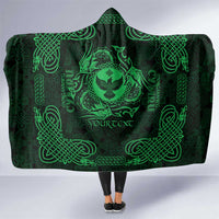 Personalized Glamorgan Morgannwg Hooded Blanket Green Raven Celtic-inspired - Wonder Print Shop