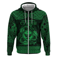 Personalized Glamorgan Morgannwg Hoodie Green Raven Celtic-inspired - Wonder Print Shop