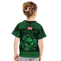 Personalized Glamorgan Morgannwg Kid T Shirt Green Raven Celtic-inspired - Wonder Print Shop