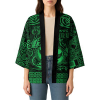Personalized Glamorgan Morgannwg Kimono Green Raven Celtic-inspired - Wonder Print Shop