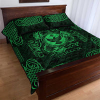 Personalized Glamorgan Morgannwg Quilt Bed Set Green Raven Celtic-inspired - Wonder Print Shop