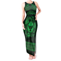 Personalized Glamorgan Morgannwg Tank Maxi Dress Green Raven Celtic-inspired - Wonder Print Shop