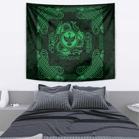 Personalized Glamorgan Morgannwg Tapestry Green Raven Celtic-inspired - Wonder Print Shop