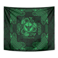 Personalized Glamorgan Morgannwg Tapestry Green Raven Celtic-inspired - Wonder Print Shop