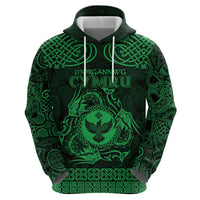 Personalized Glamorgan Morgannwg Zip Hoodie Green Raven Celtic-inspired - Wonder Print Shop
