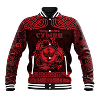 Personalized Glamorgan Morgannwg Baseball Jacket Red Raven Celtic-inspired - Wonder Print Shop