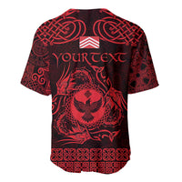 Personalized Glamorgan Morgannwg Baseball Jersey Red Raven Celtic-inspired - Wonder Print Shop
